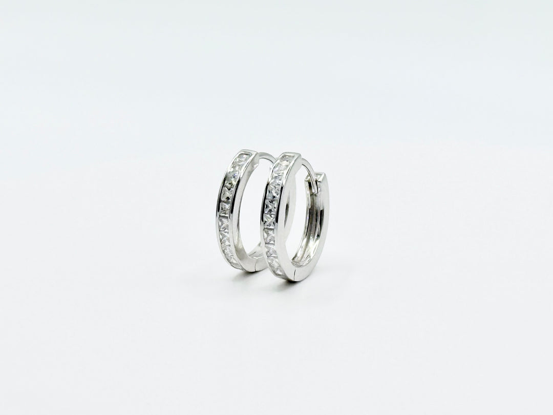 Cubic Zirconia 925 Hoop Earrings
